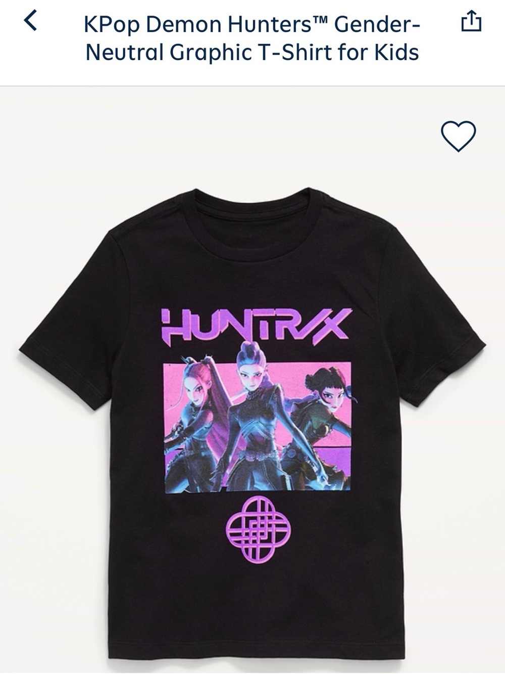 NWT Old Navy Netflix K-Pop Demon Hunters Size 6/7